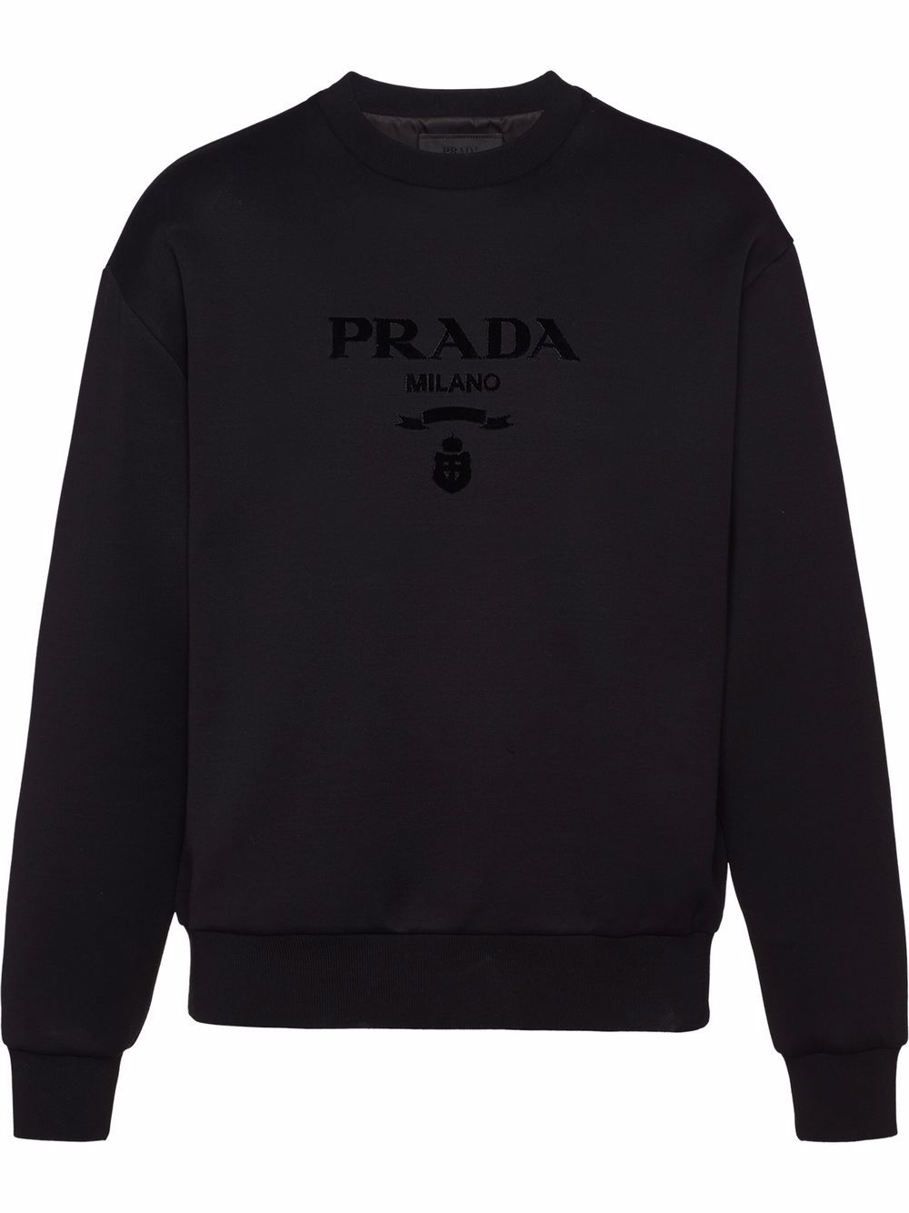 Пуловер Prada Chenille Logo Crewneck Черно | UJL207S2211Z54, 0