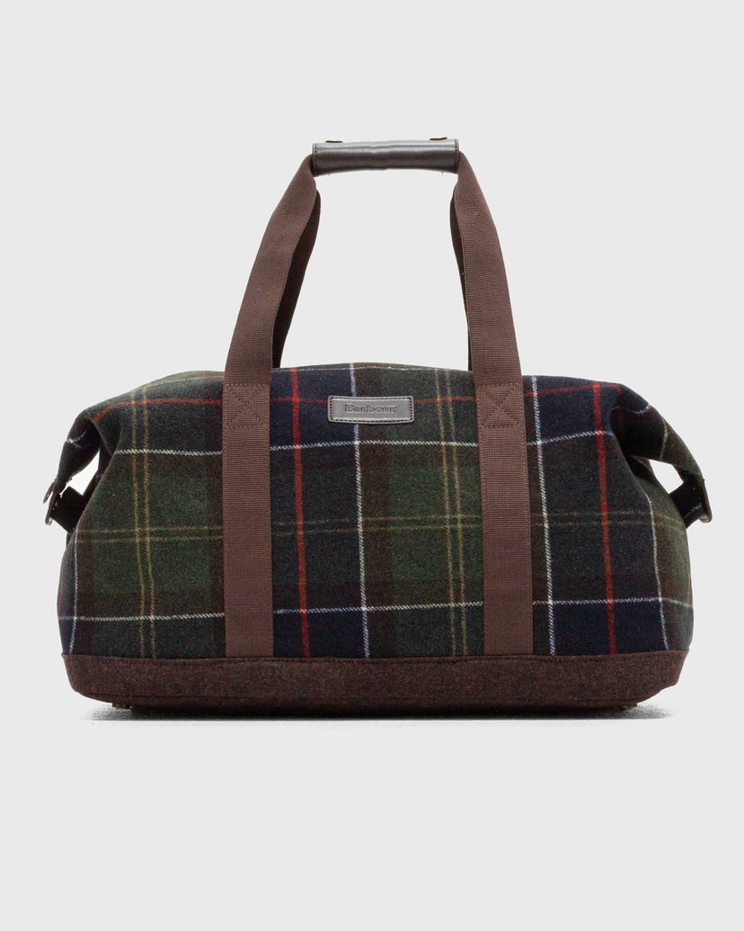 Чанта за пътуване Barbour Cree Tartan Holdall Зелено | UBA0608TN11