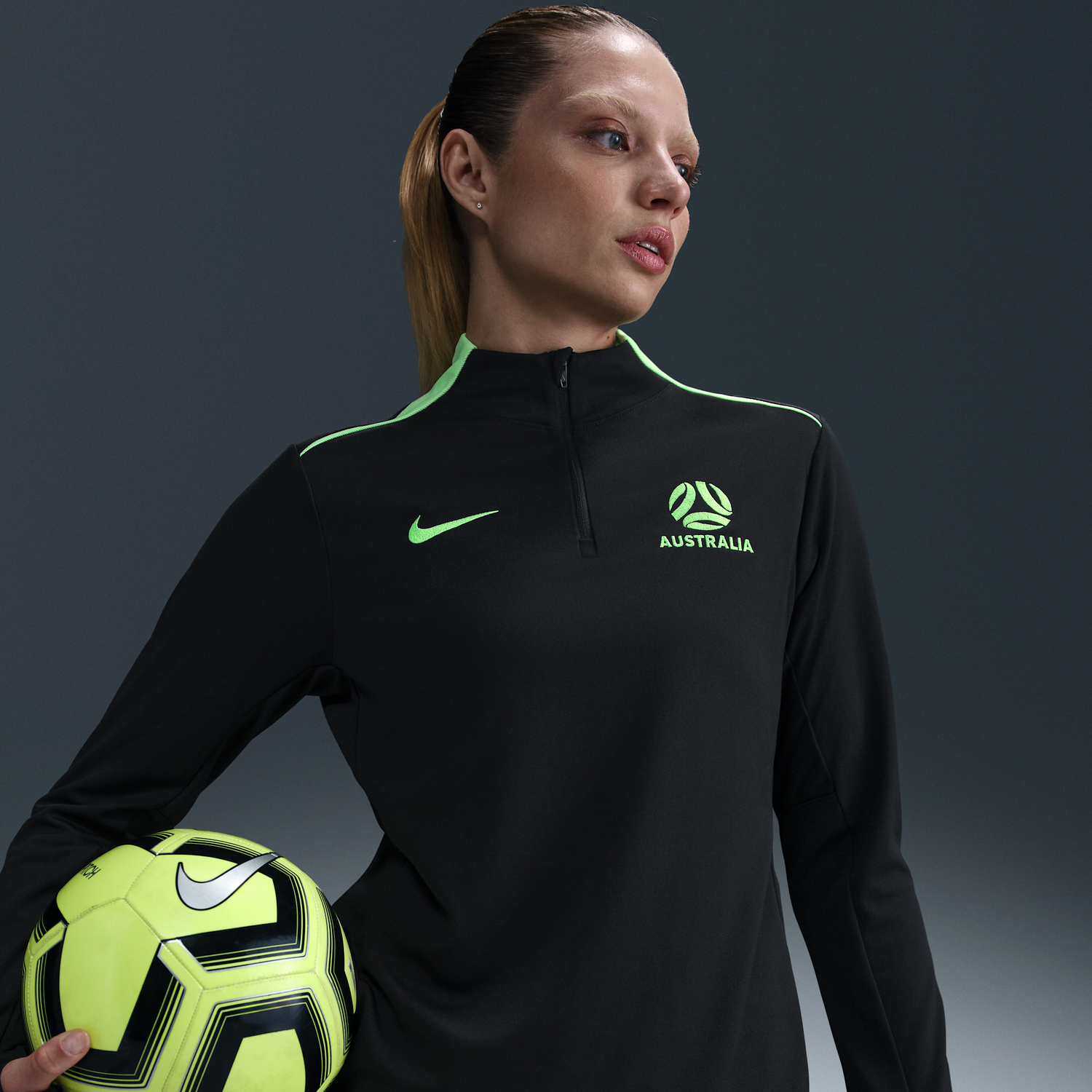 Суитчър Nike Australia Academy Pro Dri-FIT Football Training Top Черно | FQ8989-010, 1