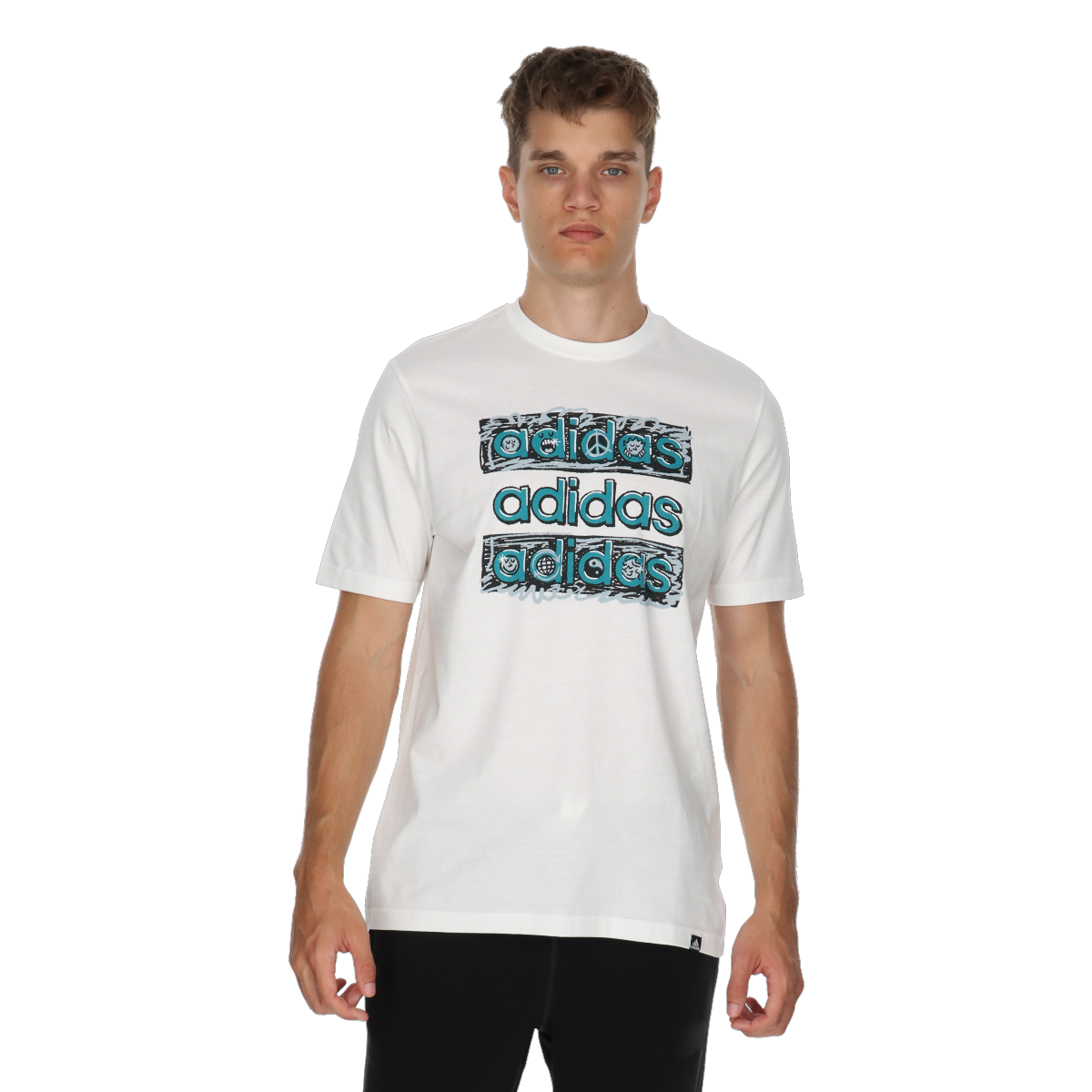 Тениска adidas Originals T-Shirt DOODLE MULTI Бяло | HY1338, 0