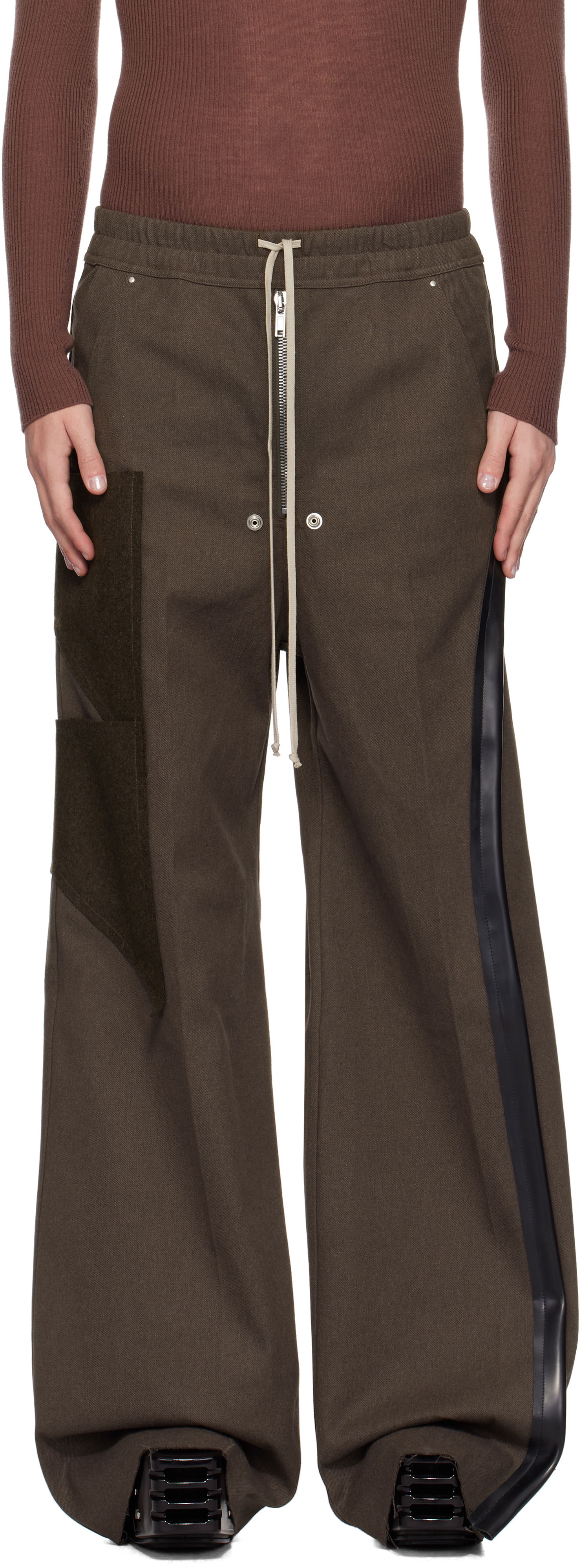 Дънки Rick Owens Wide Leg Jeans Кафяво | RR02D6307 CTWWTY, 0