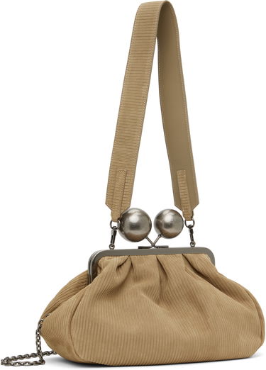 Дамска чанта Max Mara Weekend Max Mara Destino Suede Shoulder Bag Бежово | 2515511044600, 1