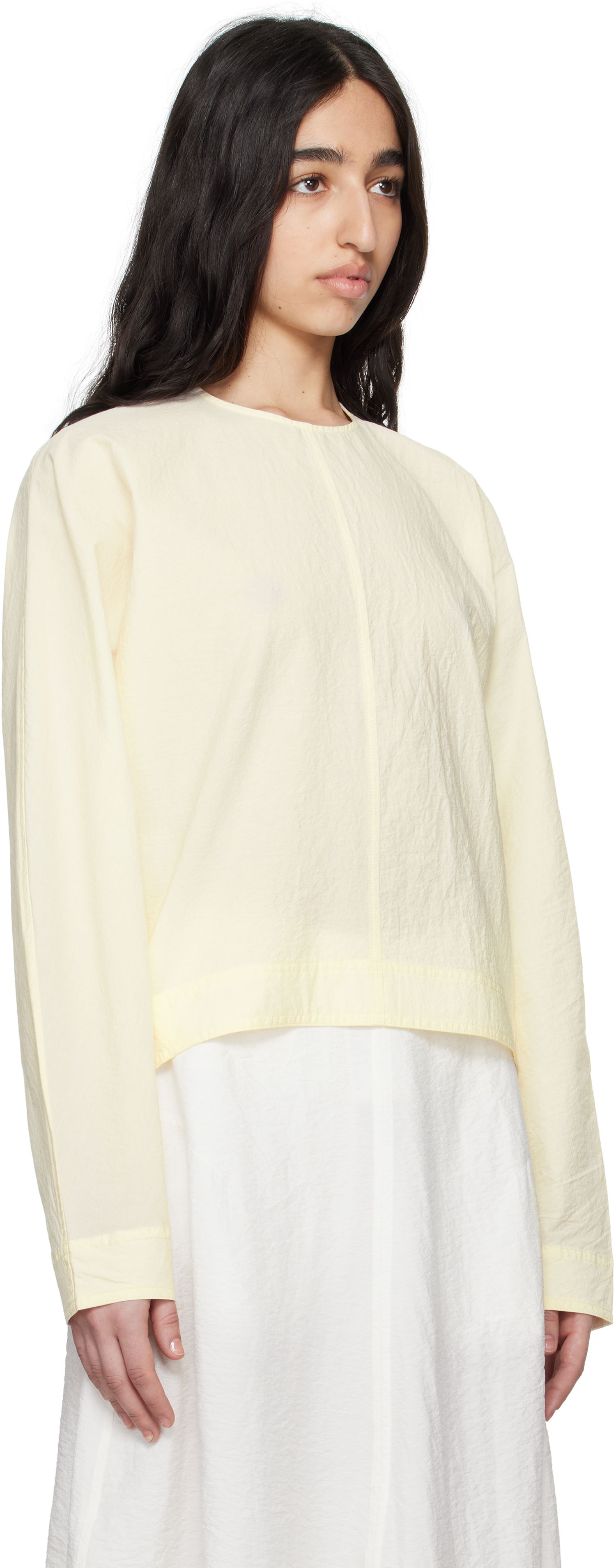 Пуловер TOTEME TOTEME Batwing Top Жълто | 252-WRT0431-FB0375, 1