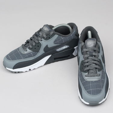 Кецове и обувки Nike Air Max 90 SE Leather GS Сиво | 859560-001, 2