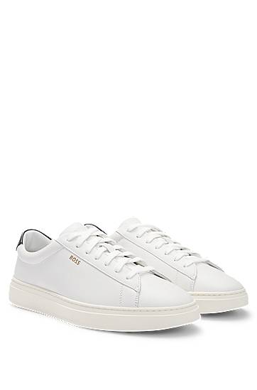 Облекло и аксесоари BOSS BOSS Polished Leather with Logo Details Бяло | 50536480