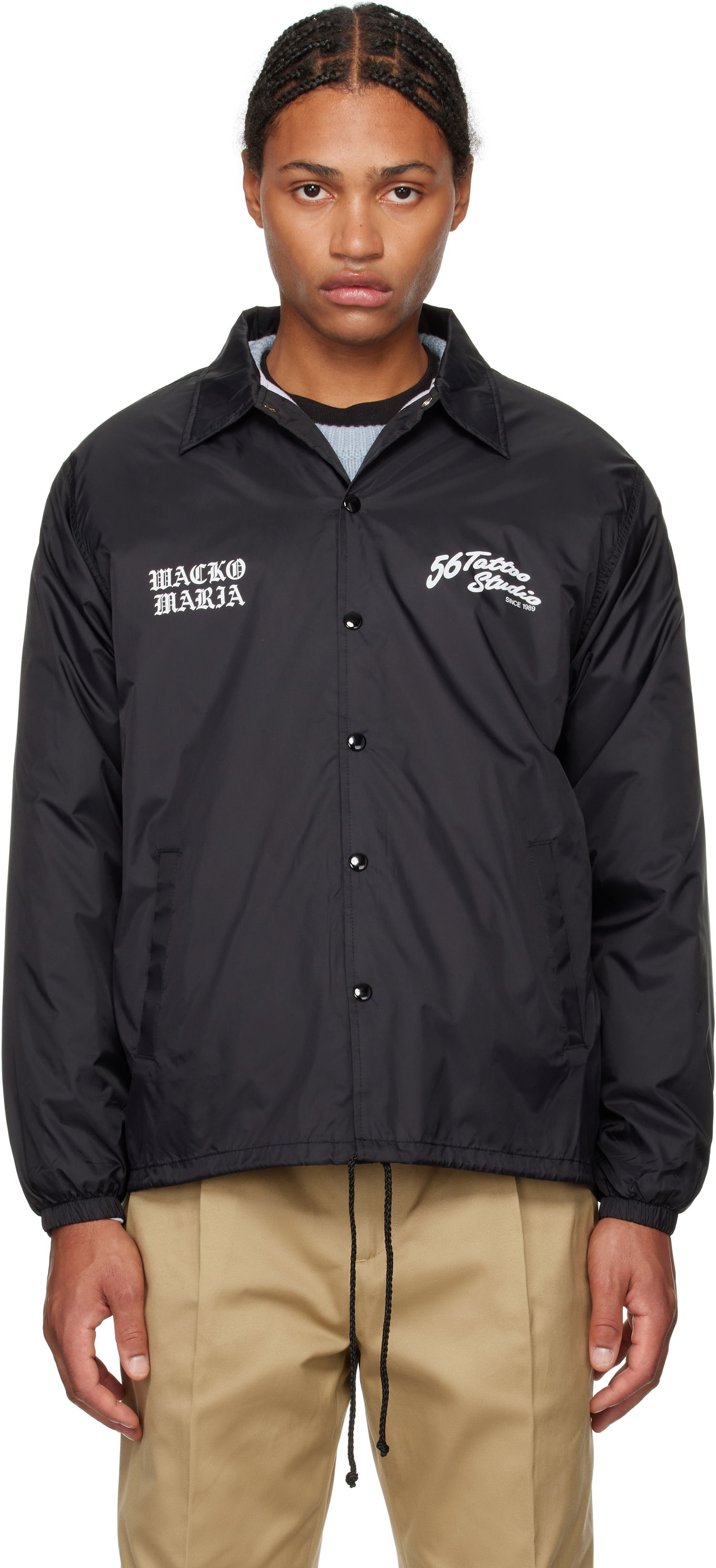 Ветровка WACKO MARIA 56 Tattoo Studio Edition Coach Jacket Черно | 56TS-WM-BL08, 0