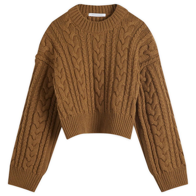 Пуловер Cecilie Bahnsen Vibeke Fisherman Knit Jumper Кафяво | 2-24KNI51004