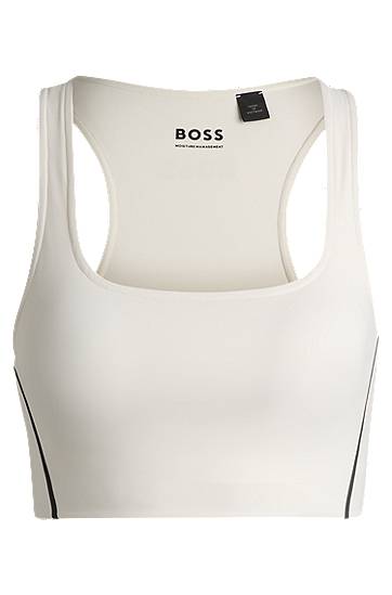 Сутиен BOSS BOSS Active Sports Bra with Removable Padding Бяло | 50540825