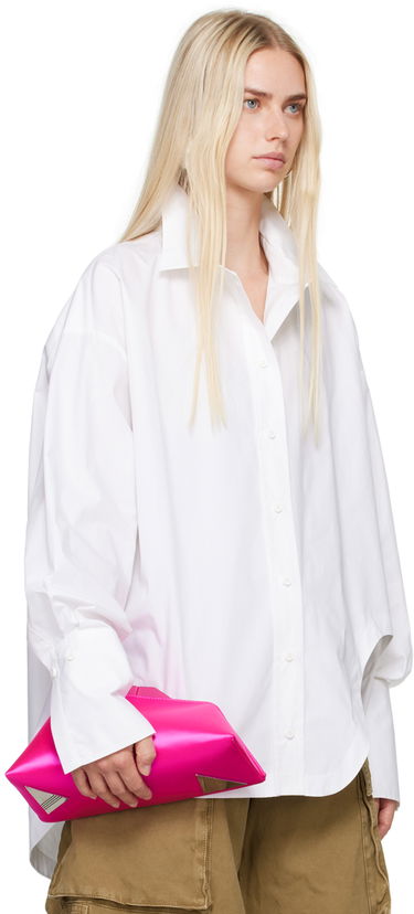 Риза The Attico The Attico Diana Asymmetric Shirt Бяло | 227WCH04 C052, 1