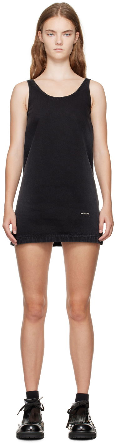 Pокля We11done We11done Faded Denim Minidress Черно | WD-DO2-24-358-W-BK, 0