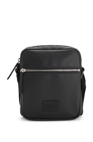 HUGO Grained Faux-Leather Reporter Bag