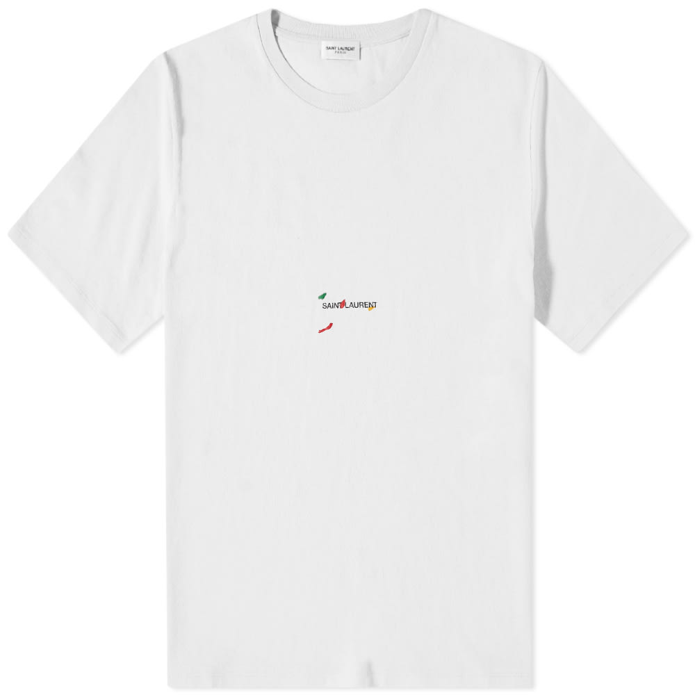 Тениска Saint Laurent Rive Gauche Tee Бяло | 686186Y36QP-8520, 0