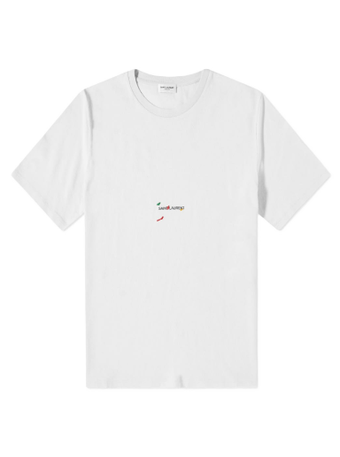 Тениска Saint Laurent Rive Gauche Tee Бяло | 686186Y36QP-8520