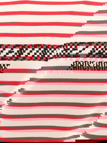 Тениска Valentino Valentino Chez Valentino Paris/Rome Striped Long Sleeve T-Shirt Бежово | 6B3MG24B961AS0, 2