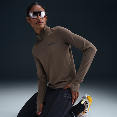 Пуловер Nike Nike Trail Dri-FIT Midlayer 1/4 Zip Кафяво | HJ2248-233, 4