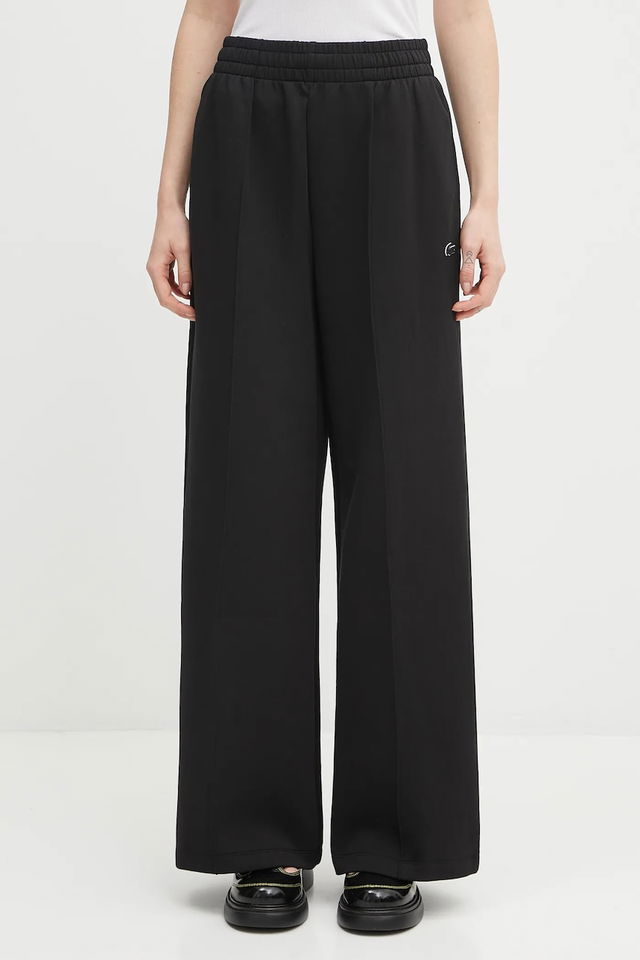 Wide Leg Track Pants with Elastic Waist