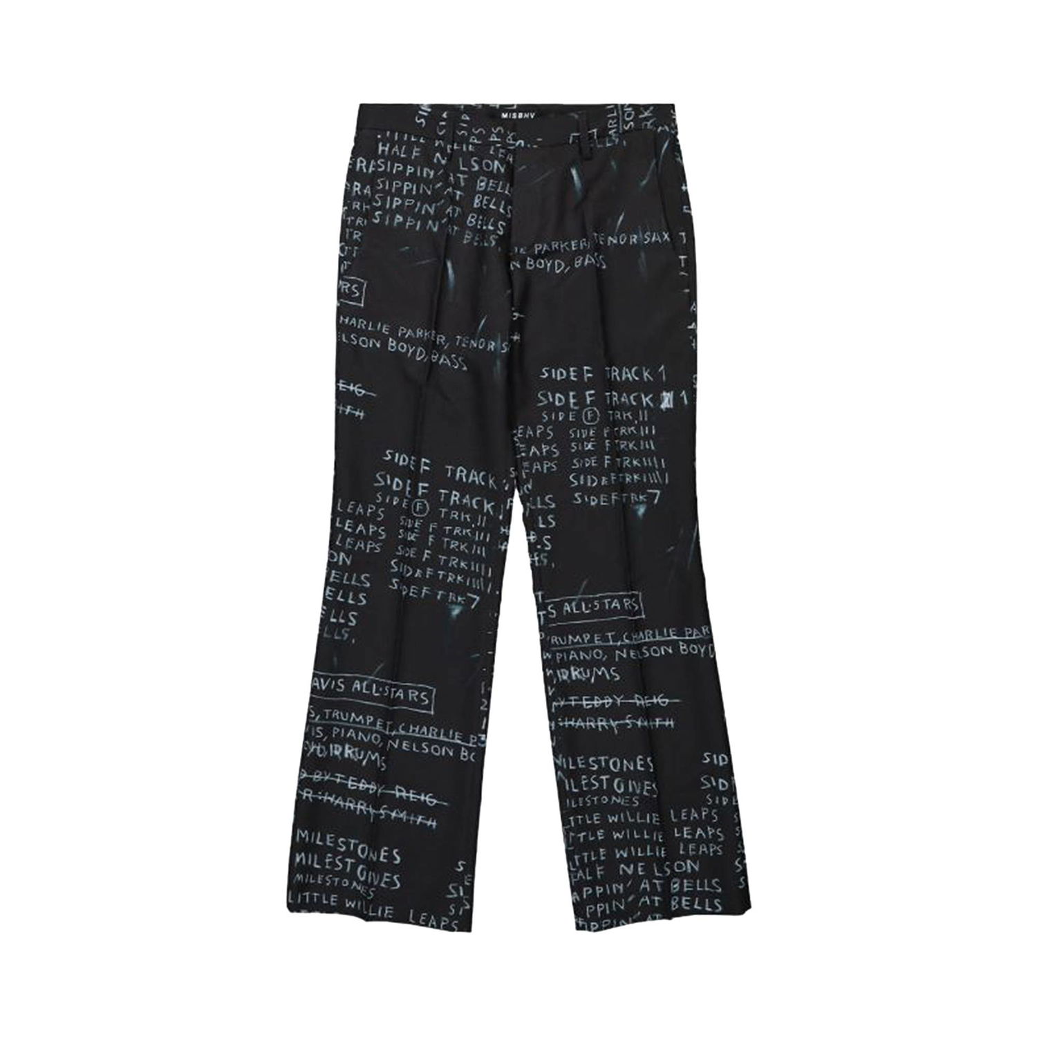 Панталони MISBHV Basquiat Edition Discography Flared Trousers Черно | 122U760B, 1