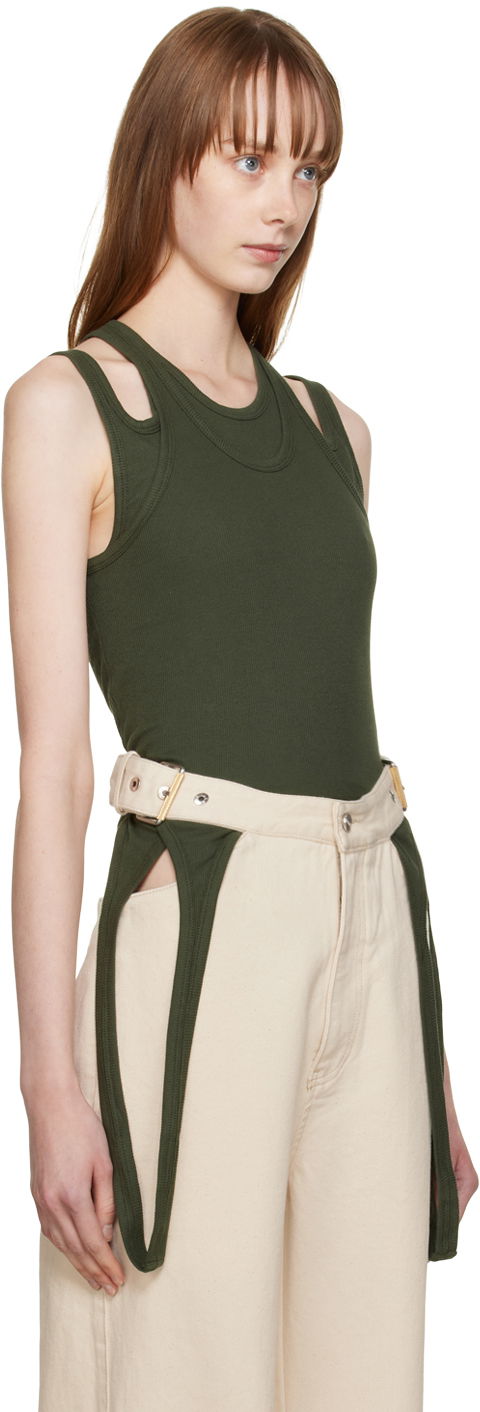 Потник Dion Lee Double Loop Tank Top Зелено | C3053F22, 1