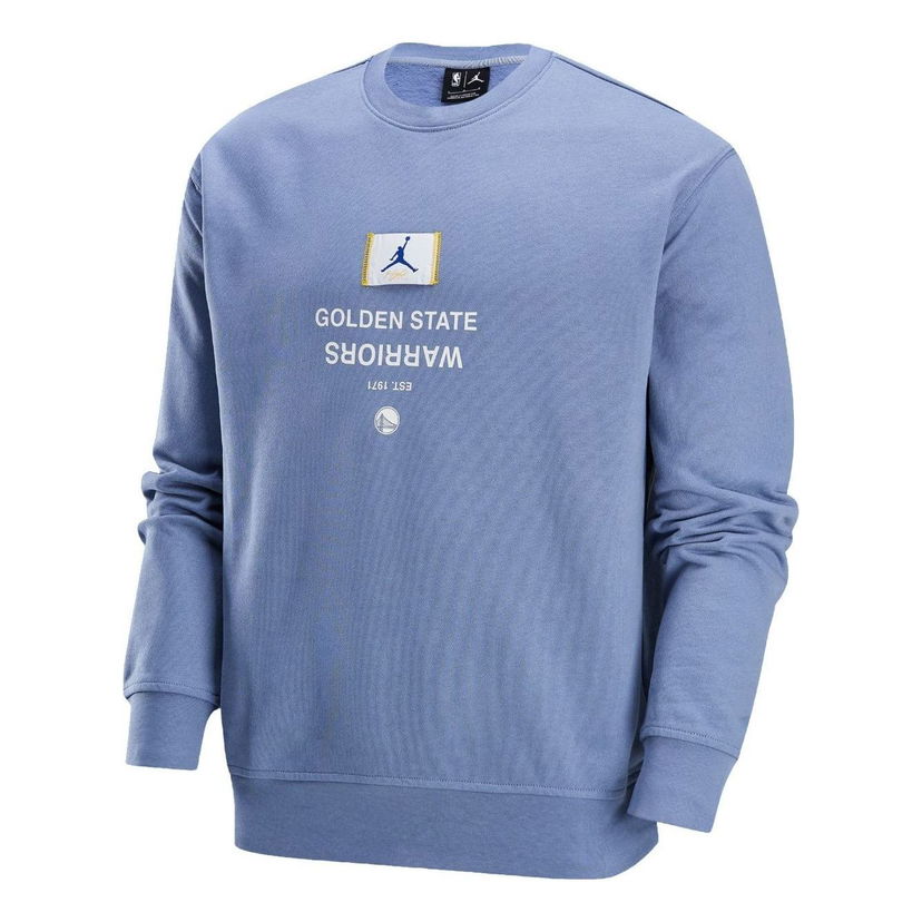 Пуловер Jordan Jordan Golden State Warriors Fleece Crew-Neck Sweatshirt Синьо | FV8348-493