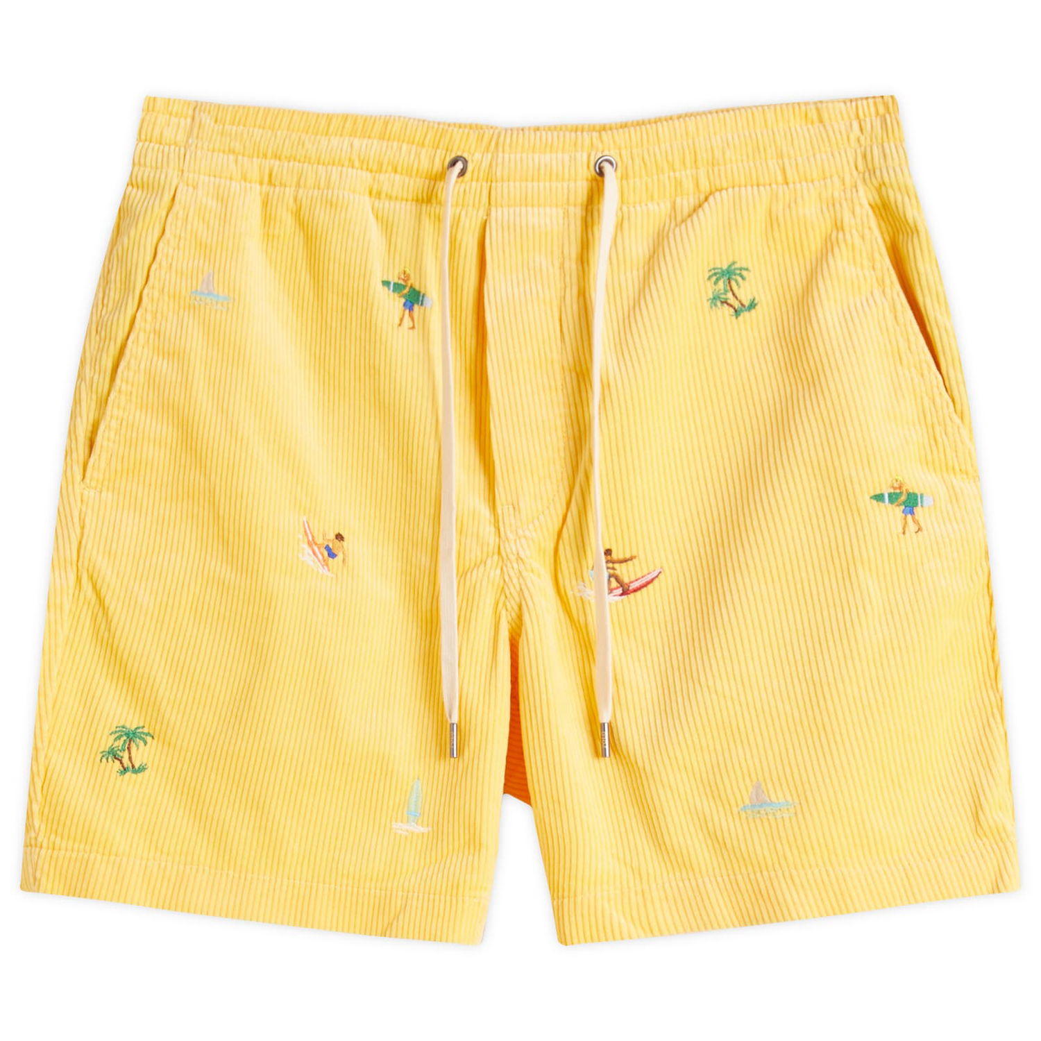 Къси панталони Polo by Ralph Lauren Ralph Lauren Surfer Embroidered Prepster Shorts, Size Large Жълто | 710963418001, 1