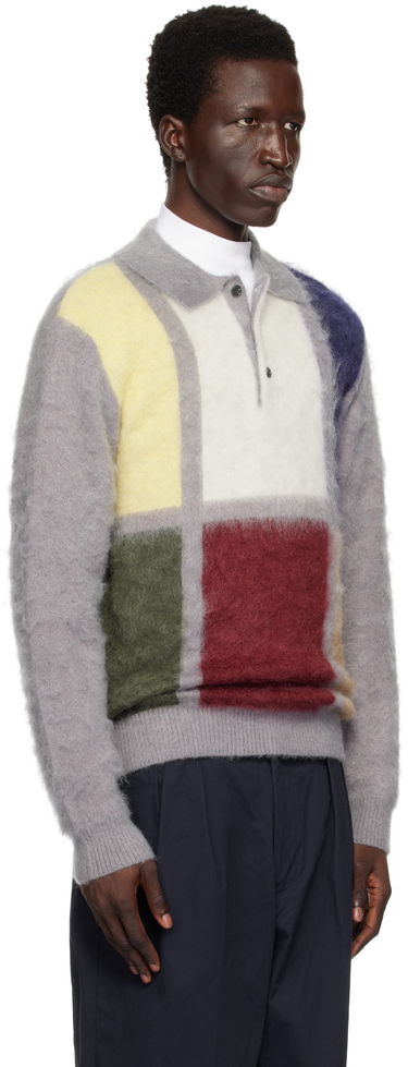 Пуловер BEAMS BEAMS PLUS Knit Shaggy Polo Многоцветен | 38120031048, 1