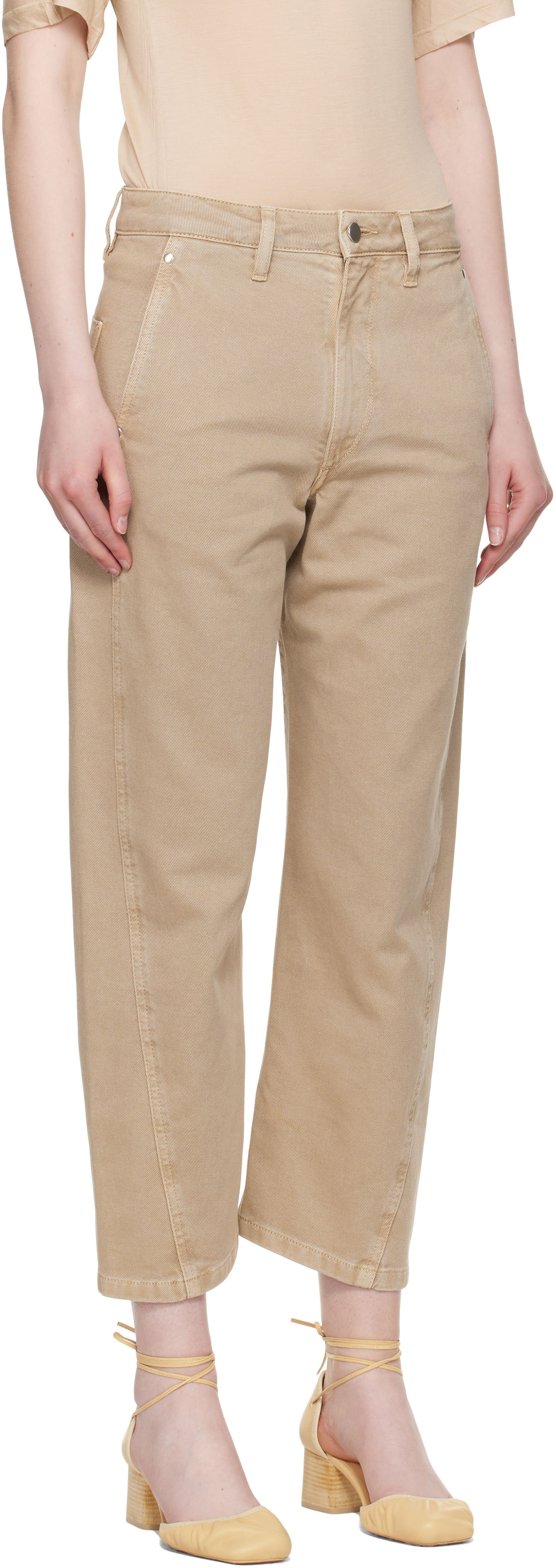 Дънки LEMAIRE Lemaire Twisted Jeans Бежово | PA1051 LD1042, 1