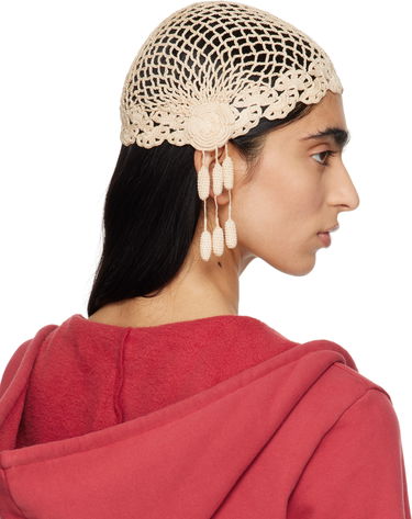 Шапка Bode Bode Blossom Crochet Beanie with Tassels Черно | MRS25KA022, 4