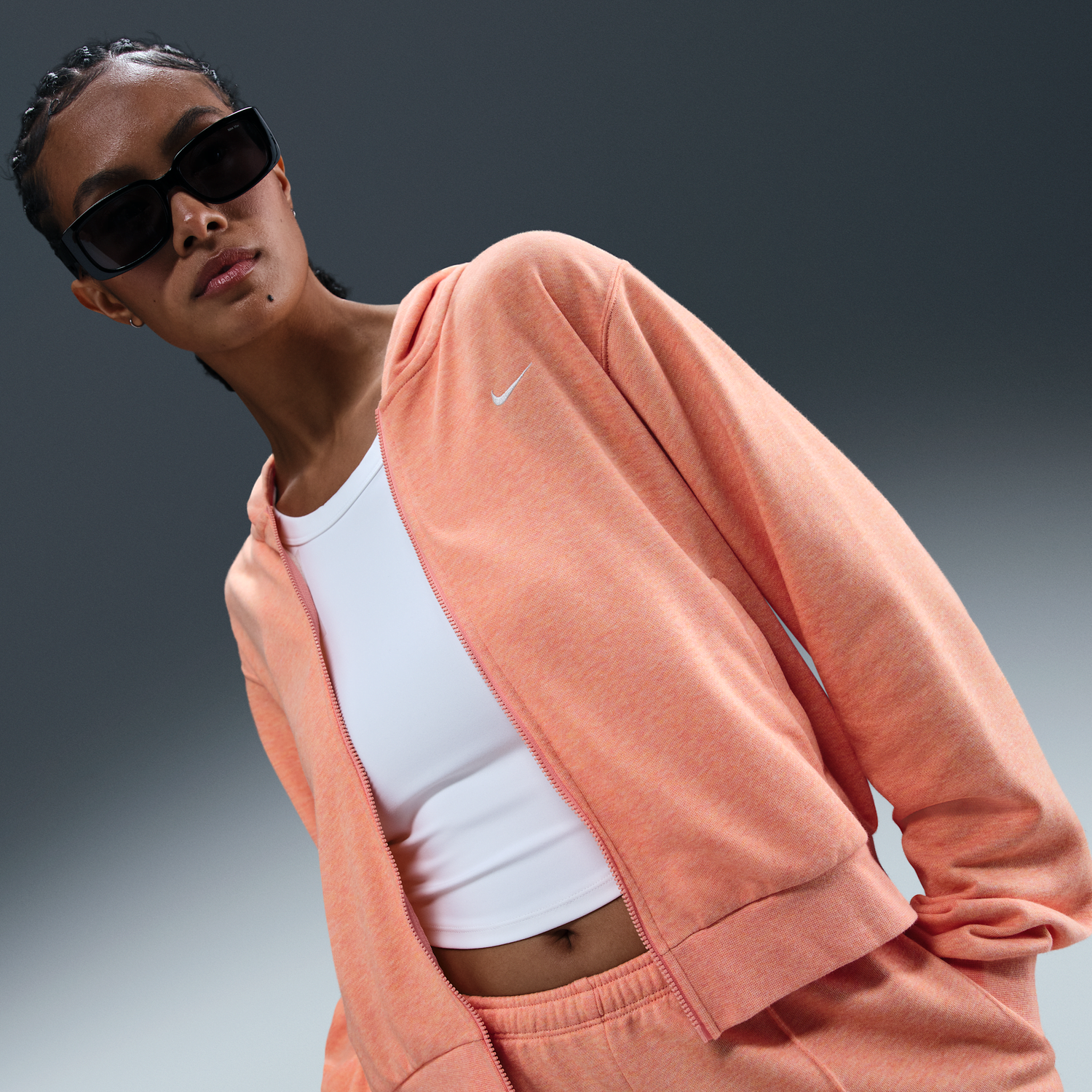 Суитчър Nike Nike Sportswear Chill Terry Full-Zip Hoodie Оранжево
 | FN2415-844, 0