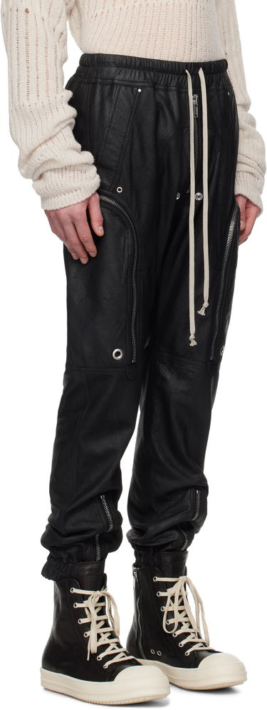 Карго панталони Rick Owens Rick Owens Hollywood Bauhaus Leather Cargo Pants Черно | RU01E5377 LBA, 1