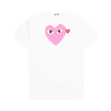 Тениска Comme des Garçons PLAY Red Emblem Heart T-Shirt Бяло | AZ T106 051 4, 0