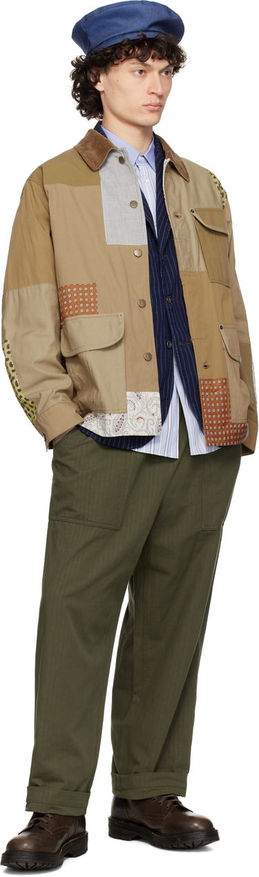 Карго панталони Comme des Garçons Comme des Garçons Homme Linen Herringbone Drawstring Trousers Зелено | HO-P019-051, 3