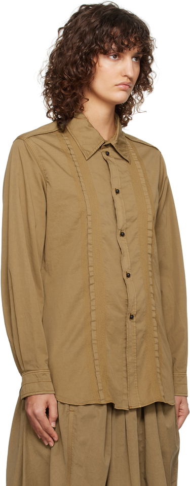 Риза LEMAIRE Lemaire Multi-Topstitch Fitted Shirt Кафяво | SH1109 LF1206, 1