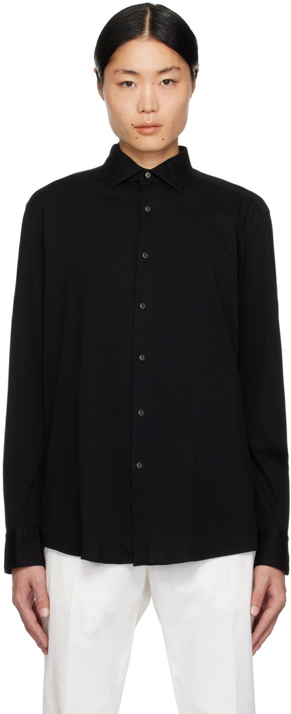 Риза ZEGNA Long Sleeve Buttoned Shirt Черно | UCX18A6-SRF5