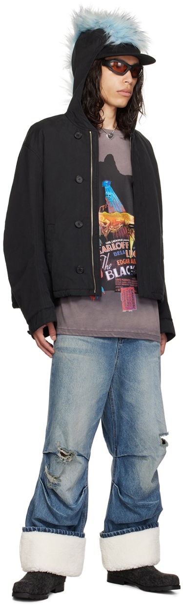 Яке бомбър We11done Sortie Buttoned Neckline Jacket Черно | WD-JK3-23-052-U-BK, 3