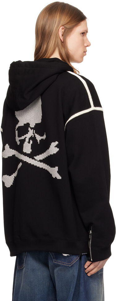 Суитчър Mastermind WORLD Mastermind World Boxy Fit Cross Stitch Zip Hoodie Черно | MW25S14-SW006-015, 2