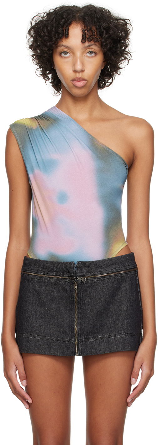 боди Miaou Miaou One Shoulder Jersey Bodysuit Многоцветен | 6005VC2COS, 0