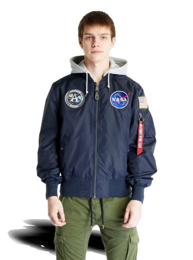 Яке бомбър Alpha Industries MA-1 Zip Hood Apollo Bomber Jacket Тъмно синьо | 136106-07