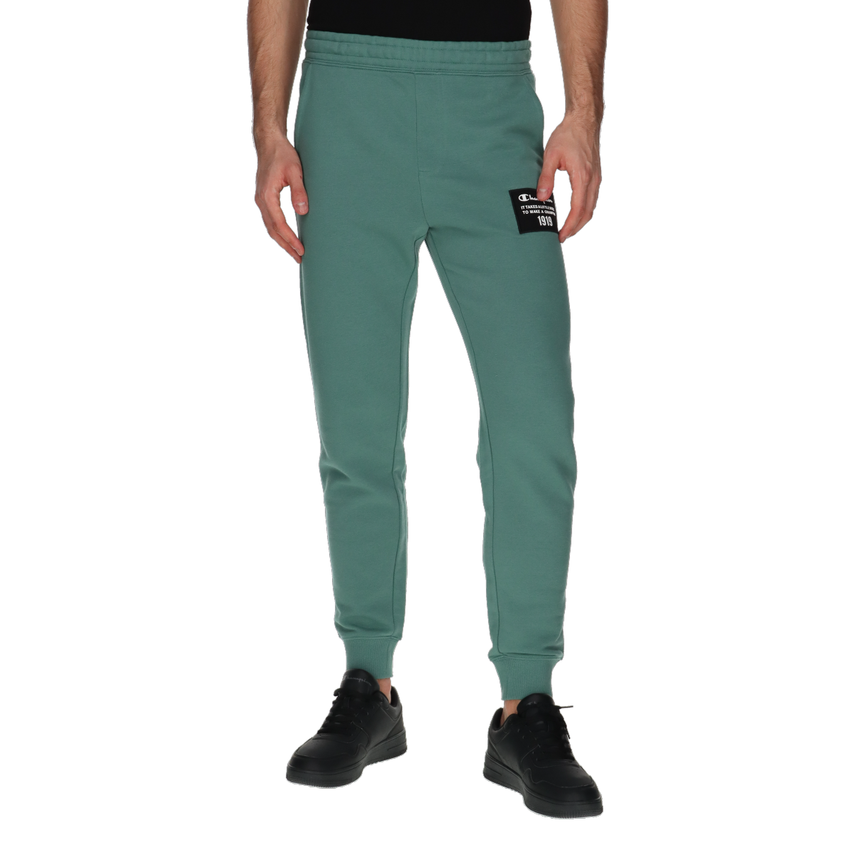 Спортни панталони Champion Raw Logo Patch Cuffed Joggers Зелено | 220522-GS501, 0