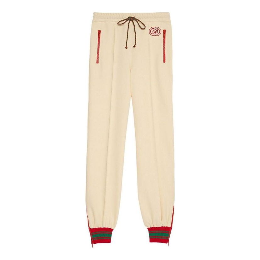 Спортни панталони Gucci Polyester Blend Ivory Jogging Pants Бежово | 734577-XJEWO-9782