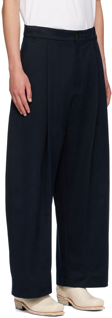 Панталони Studio Nicholson Studio Nicholson Pleated Trousers Черно | SORTE SNM - 351 -, 4