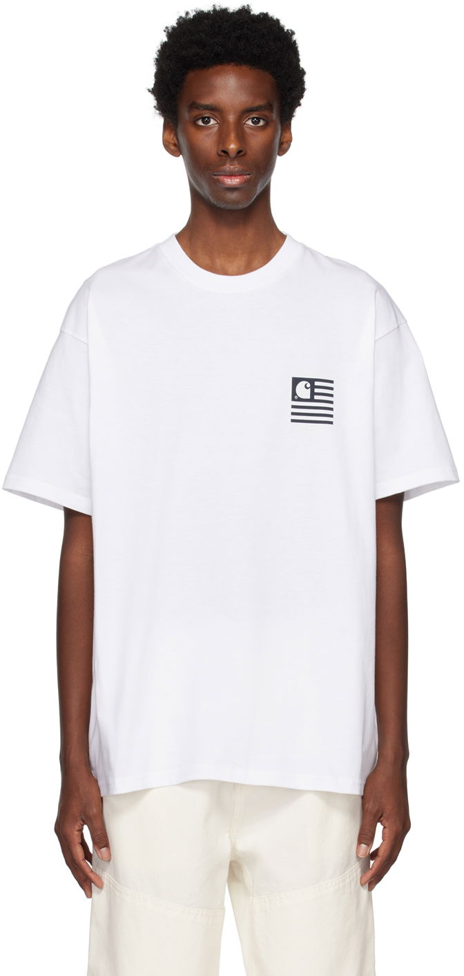 Тениска Carhartt WIP Work In Progress Coast State T-Shirt Бяло | I031754, 0