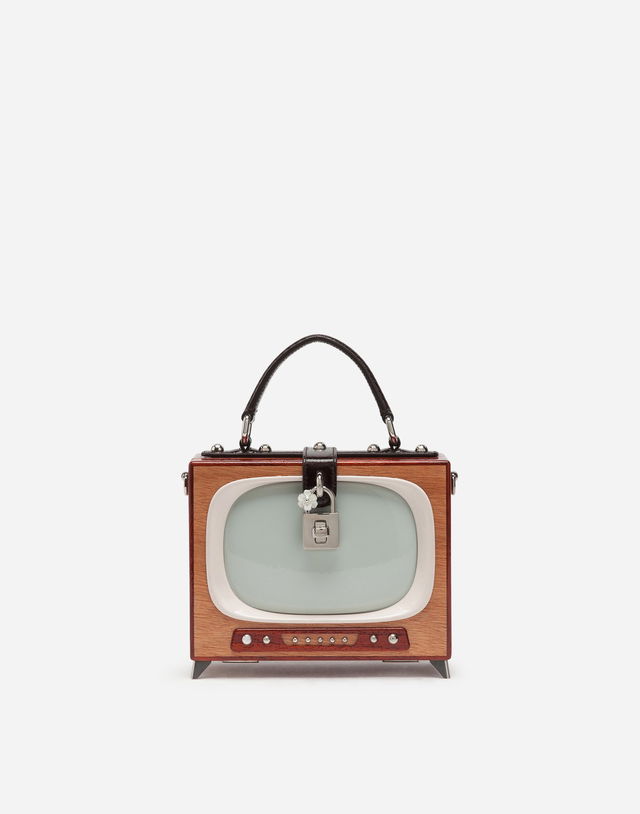 Dolce & Gabbana TV Dolce Box Bag Hand-Painted Wood