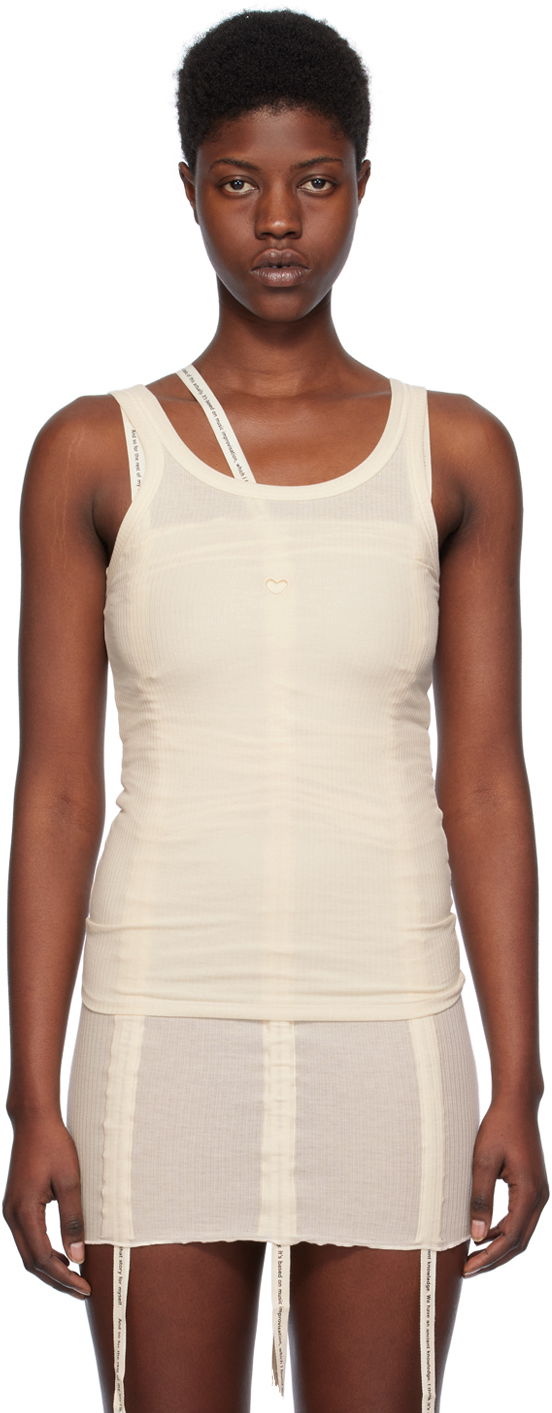 Потник Baserange Slim Heart Tank Top Бежово | TOHT-RB-SP24