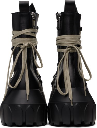 Кецове и обувки Rick Owens Rick Owens Hollywood Megalace Mega Tractor Boots Черно | RR01E5867 LCHW1, 1