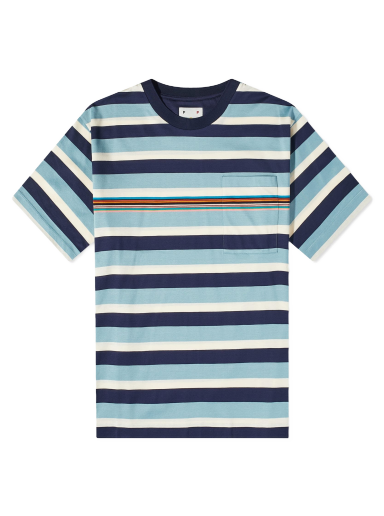 Тениска Pop Trading Company x Paul Smith Stripe Tee Тъмно синьо | M1R-136Y-K02032