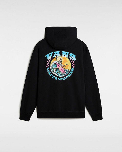 Суитчър Vans True Waves Pullover Hoodie Черно | VN000KJ1BLK, 1