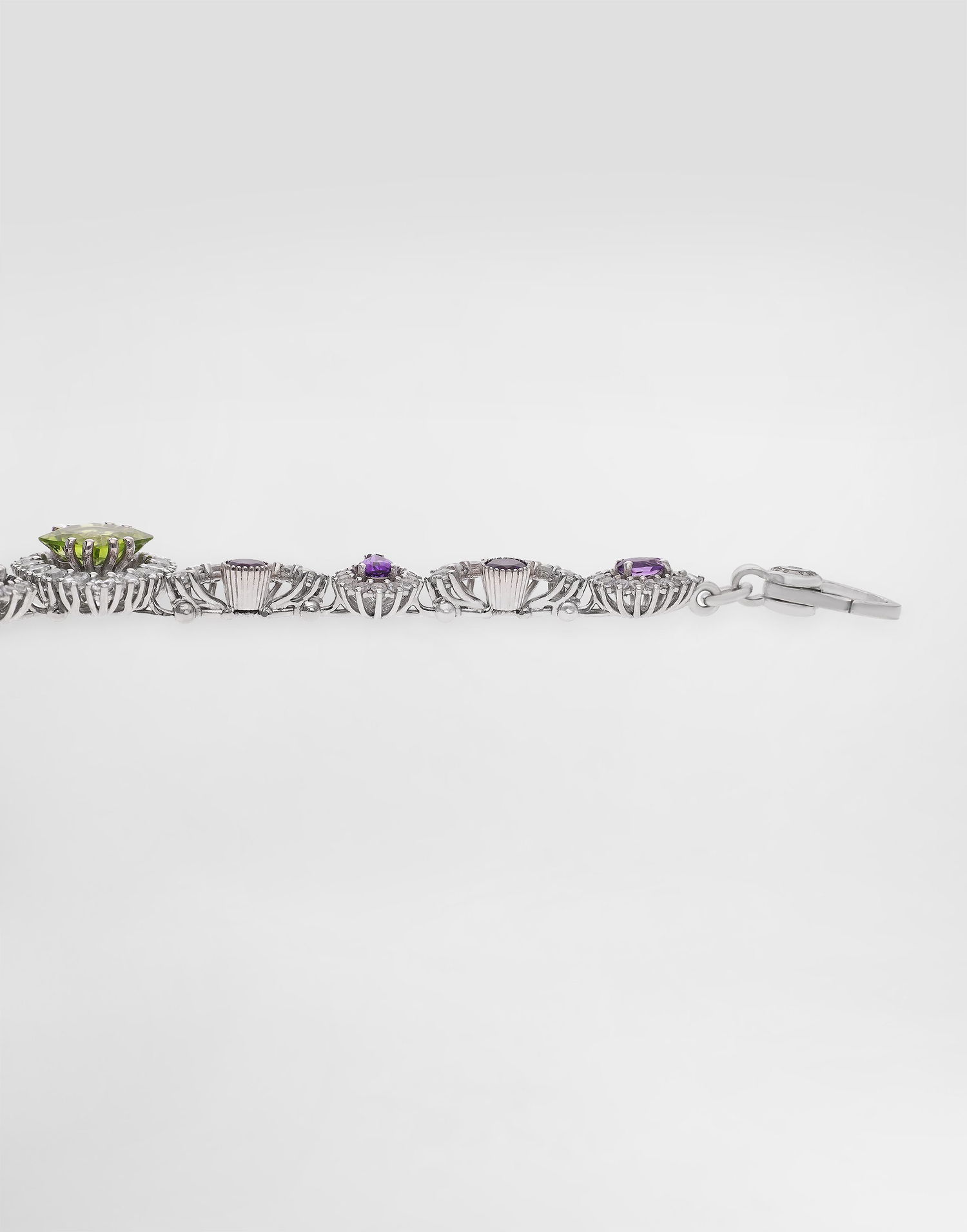 Гривна Dolce & Gabbana Dolce & Gabbana Eleganza 18K White Gold Bracelet with Amethysts, Peridots, and Sapphires Многоцветен | WBSA3GWAME180001, 1