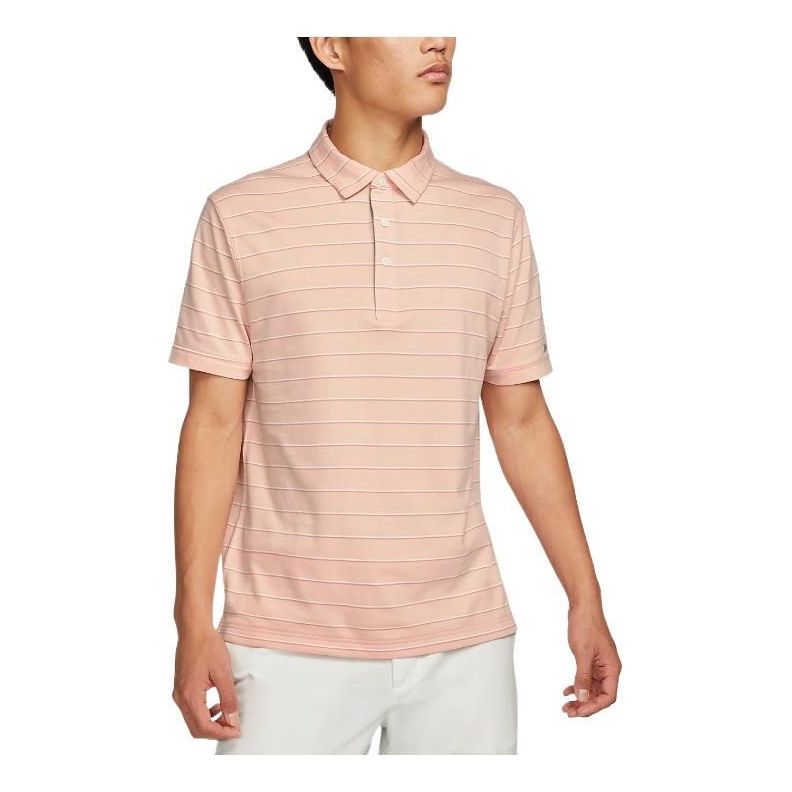 Поло тениска Nike Striped Breathable Short Sleeve Polo Shirt Розово | DH0892-800, 0