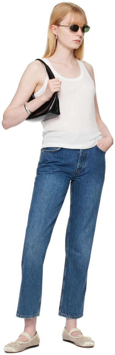 Дънки Anine Bing ANINE BING Benson Straight Jeans Синьо | A-06-10010-WHD20, 3