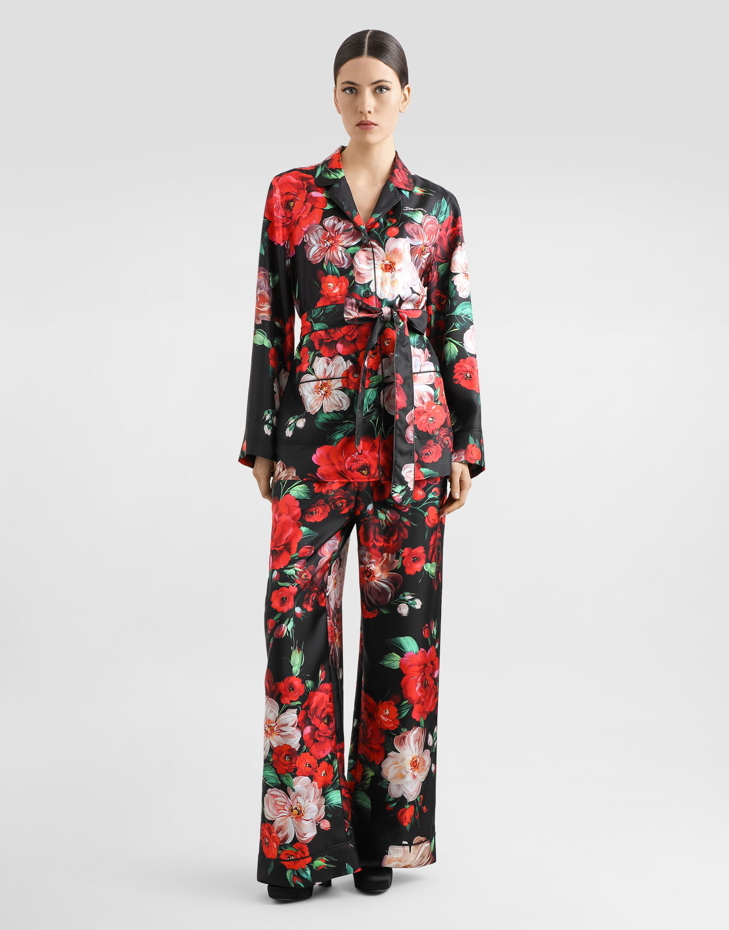 Пижама Dolce & Gabbana Dolce & Gabbana Rose Print Satin Pajama Pants Многоцветен | FTAMPTIS1ZDHN5PD, 1